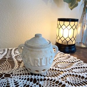 Vintage Terracotta Garlic Canister (Large)
